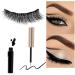 Magnetic Eyeliner and Lashes Magnetic Eyeliner Kit Natural Full Eye Magnet Eyelashes 5 Magnets Ultra-thin Reusable with Stainless Steel Tweezers (5 pairs) (Black) - Buy Online on GoSupps.com