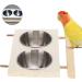 Stainless Steel Bird Feeding Bowl with Stand for Cage - Durable Pet Parrot Food/Water Feeder Accessory for Parakeet, Conure, Cockatiels, Finches - Buy Online on GoSupps.com