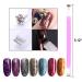 WOKOTO 5Pcs Cat Eye Nail Art Magnetic Pen Set - Double-Headed Tools for UV Gel Polish & Manicure - Perfect for Nail Art Enthusiasts - Buy Online on GoSupps.com
