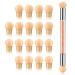 KAAGEE 19Pcs in 1 Set Nail Sponges for Ombre Double-Head Nail Pen Ombre Brush for Gel Nails French Tip Manicure Brush Nail Art Tools with 18Pcs Replacement Sponge Head (Orange) orange nail sponge