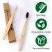 20 Eco-Friendly Bamboo Toothbrushes Set | BPA-Free Bristles | Black & White Wooden Handle for Adults - Buy Online on GoSupps.com