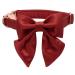 Lionet Paws Bowtie Dog Halison - Comfortable Silk Dog Color Band with removable fly for medium dogs neck 34-55cm m collar & fly (1 pack) red