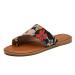 Tilocow Bunion Sandals For Women Comfort Bunion Corrector Flat Shoes Orthopedic Toe Ring Slides Flip Flops 8.5 Floral