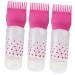SOLUSTRE 3 pi ces Flacon Applicateur Peigne Racines pour Coloration Cheveux Rose avec chelle Gradu e Bouteille Presse Facile pour Soins Cheveux Secs Ab m s et Teinture Maison