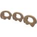 Wendysun 10pcs Cartoon Animal Elephant Shape Wood Teether for Baby Teething Nursing - Pure Natural Beech Teether DIY Pendant Toy - Buy Online on GoSupps.com
