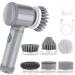 Handheld Electric Spins Scrubber - Electric Scrubber for Cleaning Bathrooms | Kitchen Cleaning Brush Tool Electric | Electric Cleaning Brush | for Kitchen Outdoor Cleaning Work Living Room Bedroom - Buy Online on GoSupps.com