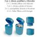Mobiclinic Pill Box Crusher and Divider 3 in 1 Blue - Convenient Medication Management - Buy Online on GoSupps.com