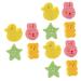 FRCOLOR 12 Pcs Children's Bath Sponge for Bathing Baby Shower Bathing Foam Sponge Bath Sponge for Kids Bath Sponge for Baby Wood Pulp Cellulose Animal Celebrity Toddler 1 Count (Pack of 1)