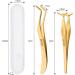 EKYSSO Eyelash Applicator Tools Set 2 PCS DIY Cluster Lash Tweezers Eyelash Clusters Tweezers for False Lashes Professional Curved Eyelashes Extension Tweezer for Individual Cluster Strip Lashes. - Buy Online on GoSupps.com