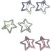 Shining Star Hair Clips Sweet Hollowed Star Snap Hair Clips Hair Clamps Barrettes for Girls Women Cute Headpieces Silver Five Pointed - Buy Online on GoSupps.com