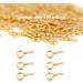 200 Mini Gold Eye Pins Hooks for Jewelry Pendant Making - Threaded Bails Findings - Buy Online on GoSupps.com