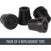 Durable Replacement Quad Cane Tips - Extra Stability, No-Slip Grip - 1/2 Inch (Pack of 4) - Buy Online on GoSupps.com