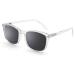 DOOViC Blue Light Filter Reading Glasses Square Frame Large Lenses Glasses with Prescription 024 Sun Transparent 1.5 x