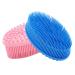 Maxin silicone-body scrubber body brush for shower and tub for skin peeling well foaming bathing brushes ideal for face and body 2 pieces in pink and blue