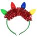 hgnxa Christmas Flashing LED Headband Fun and Festive Light Bulb for Kids Adults Glow in the Dark Accessories Party Favor Red
