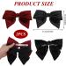 Hair Clips with Bow 2 Hair Accessories for Women Pure Colour Hair Bow Soft Satin Hair Bows for Girls Fashions Girls Hair Accessories Spring Clip Hair Jewellery Black Bow Red Hair Bow for Women Girls - Buy Online on GoSupps.com