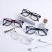 DOOViC Blue Light Filter Reading Glasses | Square Frame Large Lenses | Prescription Strength 024 Transparent 3.0x - Shop Internationally - Buy Online on GoSupps.com