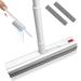 Midyb Sponge Mop, Self Squeeze Sponge Mops with Telescopic Handle & 2 PVA Absorption Head, Flat Floor Mops for Home Commercial Use, Cleaning Tile Floor Bathroom Garage