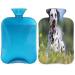 Dalmatian dog heat bottle with a fluffy cover 2l large capacity dog bottle water bag for cozy nights relief of pain back neck and shoulders