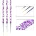 3 Pcs Miniature Nail Art Brushes | Thin Liner Pens for DIY Nail Art | Fine Detailing & Acrylic Painting | Purple - Buy Online on GoSupps.com