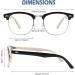 Shop CGID 50s Retro Nerd Glasses - Half Frame Horn Style Rockabilly Geek Eyewear in Black & Yellow | International Shipping Available - Buy Online on GoSupps.com