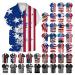 Men's 4th of July Shirts, Patriotic American Flag Shirts for Men Short Sleeve Button Down Bowling Shirts Summer Beach T Shirt A-black Large