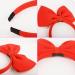 Bow Hairband Cute Girl Red Big Bow Hairband Handmade Fabric bow Hairband Used For Valentine's Day Birthday Party Hair accessories Ladies Role-Playing Headband - Buy Online on GoSupps.com