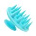 Scalp massage brush wet & dry hair washing shampoo hair brush for peeling and head massage silicone ridge care hair root healthy head without dandruff stimulates hair growth (light blue)