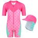 Juicy Bumbles Baby Swimsuit - One Piece Baby Swimming Costume - Short Sleeve Toddler Swimming Costume - Baby Girl Swimsuit - Baby Boy Swimsuit - Girls and Boys Swimming Costume (6 Months - 5 Years) 2 Years Mermaid