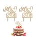 ZHjuju Wedding Cake Topper 2PCS Mr and Mrs Cake Topper Wooden Rustic Wedding Cake Toppers Personalised Retro Wooden Mr and Mrs Cake Topper for Wedding Valentine Anniversaries Cake Decoration
