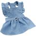 Light Blue Comfortable Dog Dress for Spring - Stylish Dog Clothes (M) - Shop Internationally - Buy Online on GoSupps.com