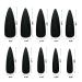 LoveOurHome 100pc Stiletto Press on Nails Matte Black False Nails Acrylic Nail Tips for Women - DIY Manicure Design - Buy Online on GoSupps.com