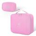 Keraneet 2 piece of medication bag pharmacy smooth texture medicine storage pocket dust -repellent portable medication mesh for travel on the go home office - pink
