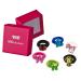 HAARallerliebst hair tie set girls (6 pieces | animals | colorful) for girls including box for storage (box color: pink)