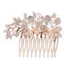 TOVINANNA Bridal Hair Accessory Crystal Hair Comb Bridal Hair Comb Flower Hair Comb Bridal Headdress Hair Comb for Bride
