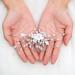 Vakkery Flower Bridal Hair Comb | Pearl & Crystal Wedding Accessories for Women & Girls - Buy Online on GoSupps.com