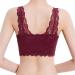 Mastectomy Bras for Women | Post-Surgery Padded Lace Bralettes with Pockets for Silicone Breasts - XL Purple - Buy Online on GoSupps.com