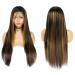 IFTIME Ombre 22 Human Hair Lace Front Wig | 13x4 Straight Highlight Wig for Black Women | 180% Density Pre Plucked Wig with Baby Hair | 1B/30 Lace Frontal Wig - Buy Online on GoSupps.com