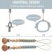 Pacifier Clip AULEGE 2-pack Silicone Binky Holder for Soothie & Teething Toy - Sage Ether | Ideal Shower Gift for Newborn Boys and Girls - Buy Online on GoSupps.com