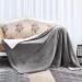 Qoier Double Sided Fluffy Winter Blanket - Lightweight Gray Bedspread for Adults & Kids | Cozy Home Office Essential - Buy Online on GoSupps.com