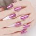 Metallic Nail Polish - Pink Mirror Nail Varnish - 6ML Metallic Effect Nail Art Polish - Light Pink Nail Polish - Chrome Nail Polish - No UV Needed - Buy Online on GoSupps.com