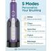 Sonic Electric Toothbrush for Adults and Kids - 8 Replacement Heads, 5 Modes, 120 Days Use, Fast Charge - Purple - Buy Online on GoSupps.com