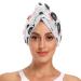 Clever Pandas Hair Towel 2 Pack Super Absorbent Hair Drying Towel Quick Dry Hair Turbans Head Towel with Button Twisty Wrap for Women Girls