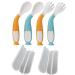 4PCs curved spoon baby lifine spoon bent children baby cutlery set with boxing baby toddler for baby toddler self -feeding curved spoon baby