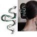 Fashionable Green Snake Design Metal Hair Claws Non Slip 4.3 Big Hair Claws Clips Halloween Gothic Women Girls Hair Accessories