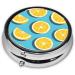 Lemon Wedges Round Pill Box | 3 Compartment Travel Organizer | Portable Pill Holder for Travel & Daily Use - Buy Online on GoSupps.com