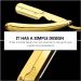 Lalafina Engraved Razor Holder - Foldable & Manual Razor Trimmer - Premium Barber Shaving Accessory | 14.5x2.5cm Gold - Buy Online on GoSupps.com