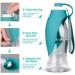 BePetMia Portable Dog Water Bottle - 580ml Travel Bottle with Drinking Bowl Lid - Silicone Outdoor Pet Hydration (Green) - Buy Online on GoSupps.com