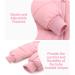 Baby Hooded Winter Romper Down Jacket | Kids Snowsuit Coat | Warm Pink Jumpsuit 6-9 Months - Buy Online on GoSupps.com