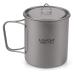 Lixada Titanium Pot, Camping Pot Titanium Cup Tianium Backpacking Pot with Partable Foldable Handles for Outdoor Camping Hiking Backpacking 750 ML